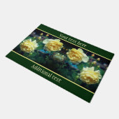 Gelbe Rose Blume Personalisiert Fußmatte (Schrägansicht)
