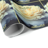 Gelbe Rose Blume Personalisiert Geschenkpapier (Rolleneckpunkt)