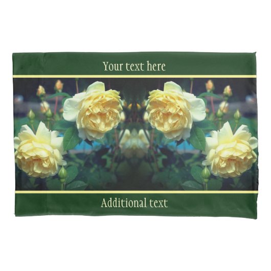 Gelbe Rose Blume Personalisiert Kissenbezug (Vorderseite)