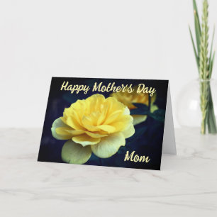 Gelbe Rose Blume Personalisiert Muttertag Karte