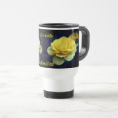Gelbe Rose Blume Personalisiert Reisebecher (VorderseiteRechts)