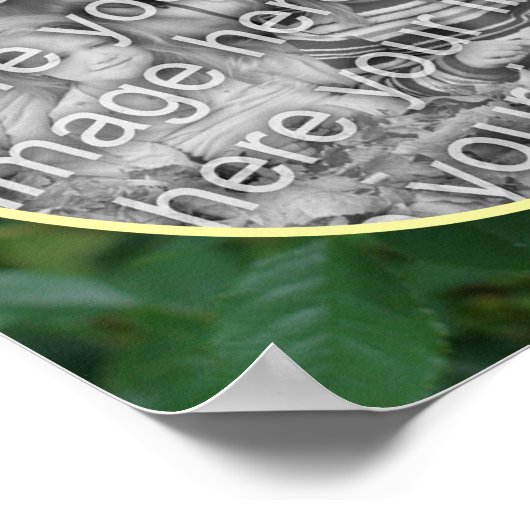 Gelbe Rose Blume Rahmen erstellen Sie Ihr eigenes Poster (Ecke)