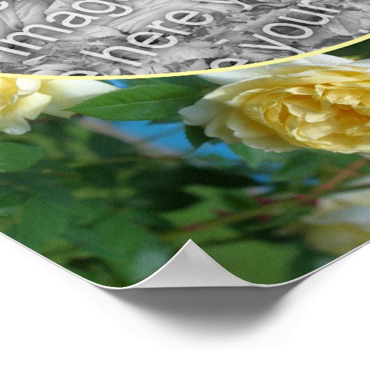 Gelbe Rose Blume Rahmen erstellen Sie Ihr eigenes  Poster (Ecke)