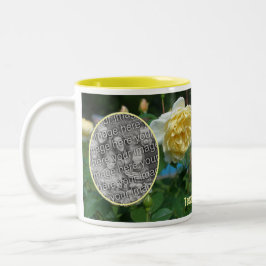 Gelbe Rose Blume Rahmen erstellen Sie Ihr eigenes  Zweifarbige Tasse