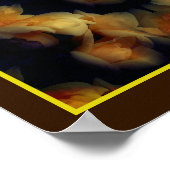 Gelbe Rose Blume spiegeln Abstrakte Natur wider Poster (Ecke)