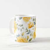 Gelbe Rose Botanical Rx Apotheke  Kaffeetasse (Vorderseite Links)