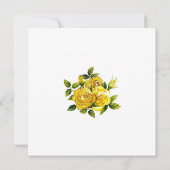 Gelbe Rose Brautparty Square Einladung (Rückseite)
