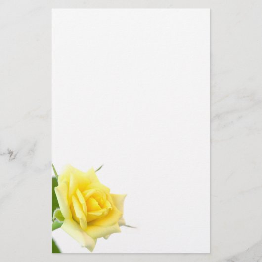 Gelbe Rose Briefpapier (Vorderseite)