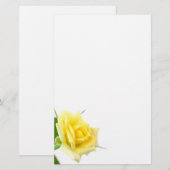 Gelbe Rose Briefpapier (Vorne/Hinten)