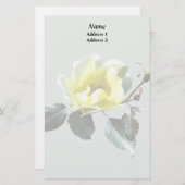 Gelbe Rose Briefpapier (Vorne/Hinten)