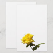 Gelbe Rose Briefpapier (Vorne/Hinten)