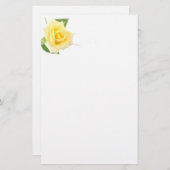 Gelbe Rose Briefpapier (Vorne/Hinten)