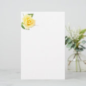 Gelbe Rose Briefpapier (Stehend Vorderseite)
