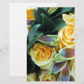Gelbe Rose Buds Briefpapier (Vorne/Hinten)