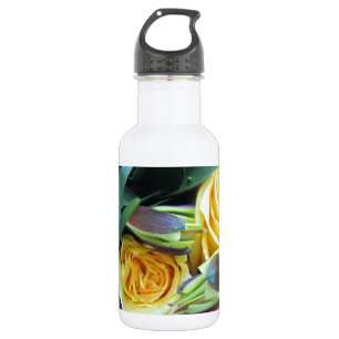 Gelbe Rose Buds Edelstahlflasche