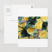 Gelbe Rose Buds Postkarte (Vorne/Hinten)