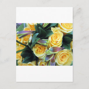 Gelbe Rose Buds Postkarte