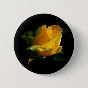 Gelbe Rose Button