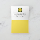 Gelbe Rose dankbar für alles Gute Dankeskarte (Innenseite)