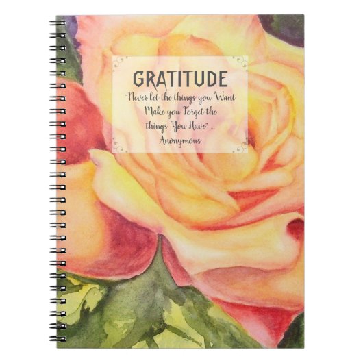 Gelbe Rose Dankbarkeit Notizblock (Vorderseite)