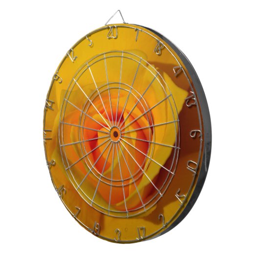 Gelbe Rose Dartscheibe (Vorderseite rechts)