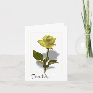 Gelbe Rose der Freundschaft Karte