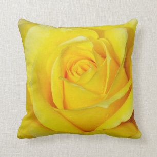 Gelbe Rose des Singles Kissen