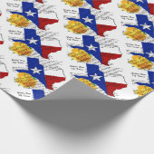 Gelbe Rose des zivilen Kriegs-Liedes Texas Geschenkpapier (Ecke)