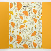 Gelbe Rose Dreifach Gefaltete Einladung (Innenseite Mitte)