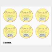 Gelbe Rose, einfache Kerzen mit Logo-Paste Runder Aufkleber (Blatt)