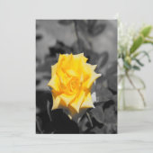 Gelbe Rose Einladung (Stehend Vorderseite)