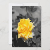 Gelbe Rose Einladung (Rückseite)