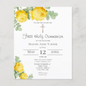 Gelbe Rose | Erste Einladung zum Gemeinschaftshaus (Vorderseite)