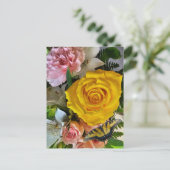 Gelbe Rose Feiertagspostkarte (Stehend Vorderseite)