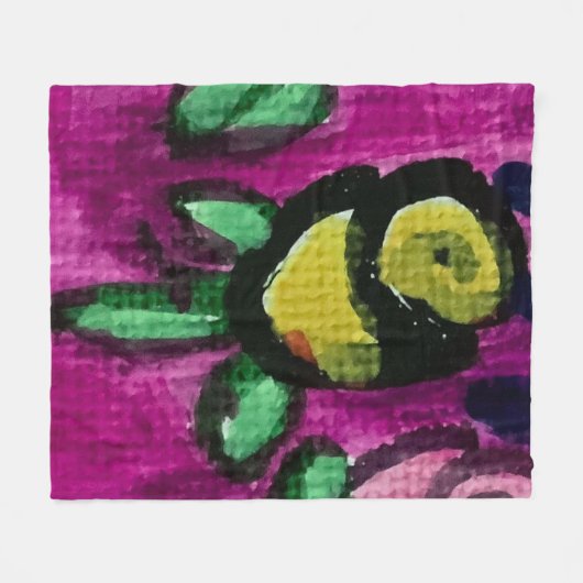 Gelbe Rose Fleecedecke (Vorderseite (Horizontal))