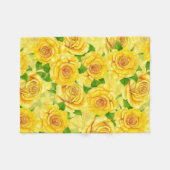 Gelbe Rose Fleecedecke (Vorderseite (Horizontal))