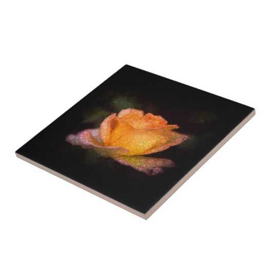 Gelbe Rose Fliese (Seite)