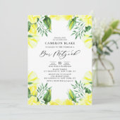 Gelbe Rose Floral Bar Mitzvah Einladung (Stehend Vorderseite)