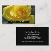 Gelbe Rose, Floristry Visitenkarte (Vorne/Hinten)