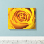 Gelbe Rose Foto Canvas Print Leinwanddruck (Insitu (Holzboden))