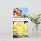 Gelbe Rose/Foto "Save the Date" Save The Date (Stehend Vorderseite)