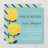 Gelbe Rose Frühlingshitze Blume Brautdusche Einlad Einladung (Vorne/Hinten)