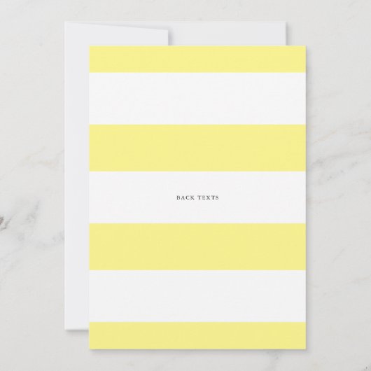 Gelbe Rose Garland Probe Abendessen Einladung (Rückseite)