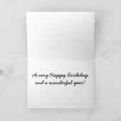 Gelbe Rose Geburtstagskarte Karte (Innenseite)