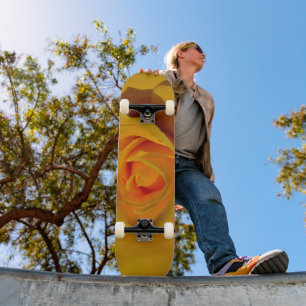 Gelbe Rose, gelb orange Skateboard