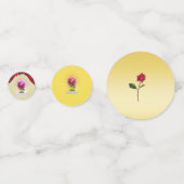 Gelbe Rose Gelb Rot Blau Party Konfetti (Vorderseiten)