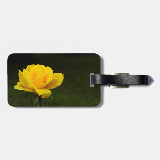 Gelbe Rose Gepäckanhänger (Rückseite horizontal)