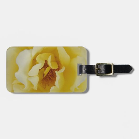 Gelbe Rose Gepäckanhänger (Vorderseite horizontal)