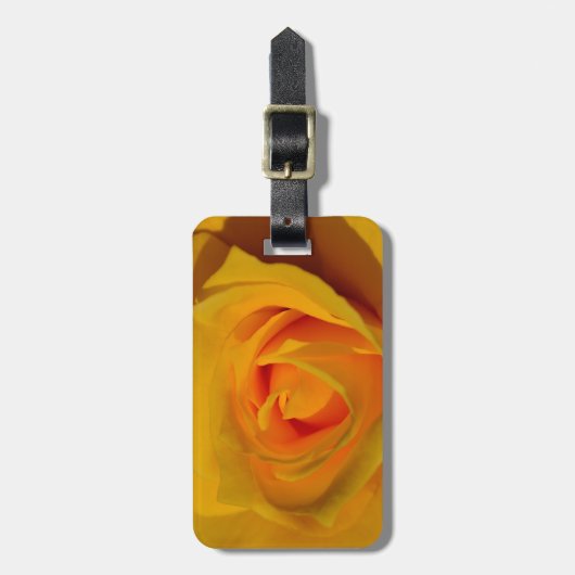 Gelbe Rose Gepäckanhänger (Vorderseite vertikal)