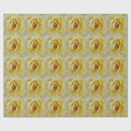 Gelbe Rose Geschenkpapier (Flach)